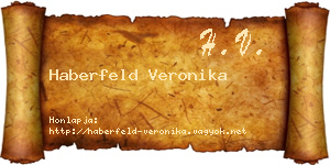 Haberfeld Veronika névjegykártya